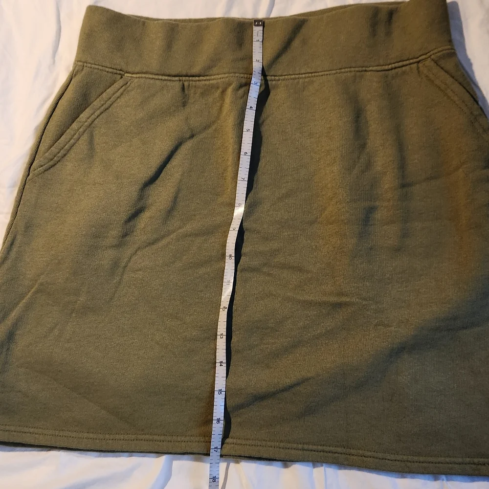 Pact Women's Olive Green Mini Skirt - Picture 3 of 5